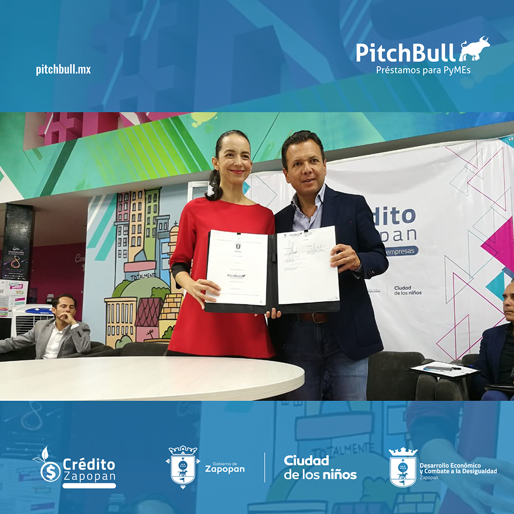 PitchBull y Gobierno de Zapopan firman alianza en favor de los empresarios.